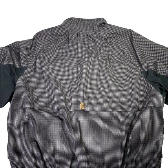 FootJoy DryJoys Vintage Full Zip Lined Weather Golf Jacket Houndstooth Men's XL - Picture 8 of 12